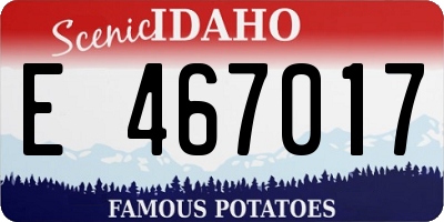 ID license plate E467017