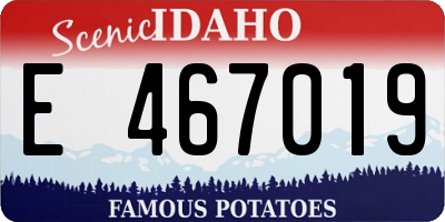 ID license plate E467019