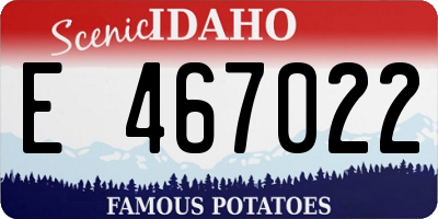 ID license plate E467022