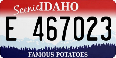 ID license plate E467023