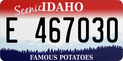 ID license plate E467030