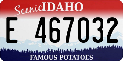 ID license plate E467032