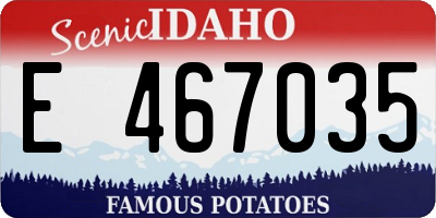 ID license plate E467035