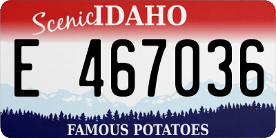 ID license plate E467036