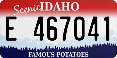 ID license plate E467041