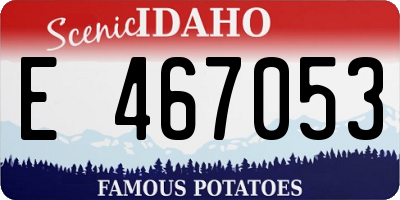ID license plate E467053