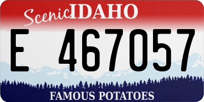 ID license plate E467057