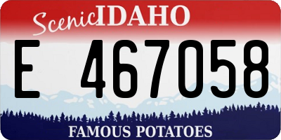 ID license plate E467058