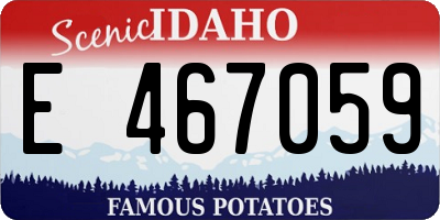 ID license plate E467059