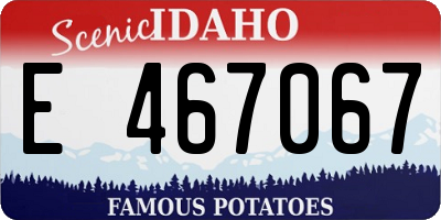 ID license plate E467067