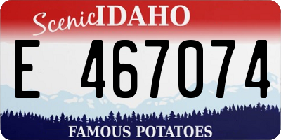 ID license plate E467074
