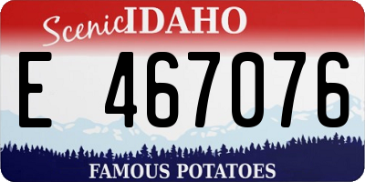 ID license plate E467076