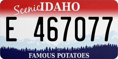 ID license plate E467077