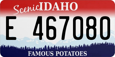 ID license plate E467080