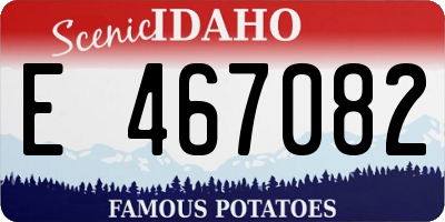 ID license plate E467082