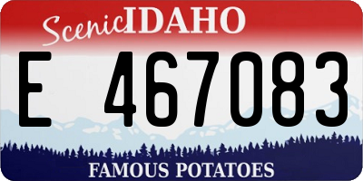 ID license plate E467083