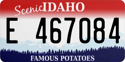 ID license plate E467084