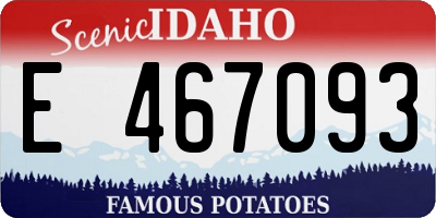 ID license plate E467093
