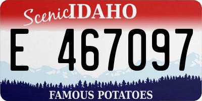 ID license plate E467097