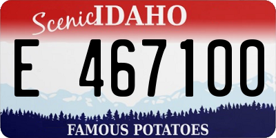 ID license plate E467100