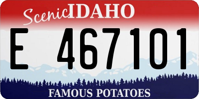 ID license plate E467101
