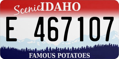 ID license plate E467107