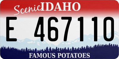 ID license plate E467110