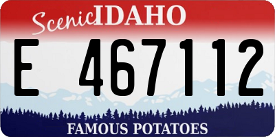 ID license plate E467112