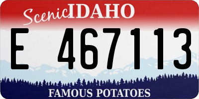 ID license plate E467113