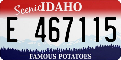 ID license plate E467115
