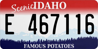 ID license plate E467116