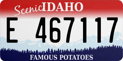 ID license plate E467117