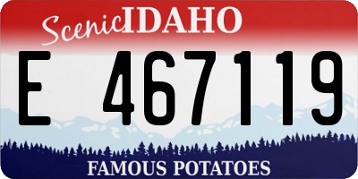 ID license plate E467119