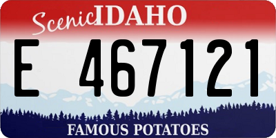 ID license plate E467121