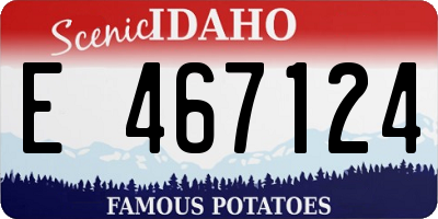 ID license plate E467124