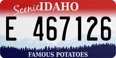 ID license plate E467126