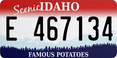 ID license plate E467134