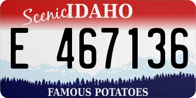 ID license plate E467136