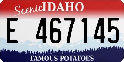 ID license plate E467145