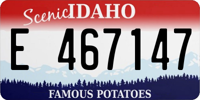 ID license plate E467147