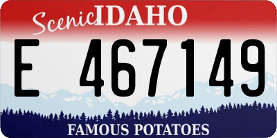 ID license plate E467149