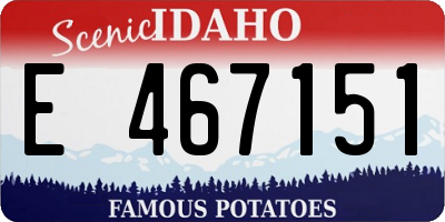 ID license plate E467151