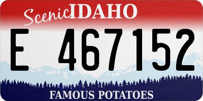 ID license plate E467152