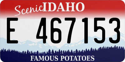 ID license plate E467153