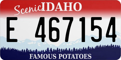 ID license plate E467154