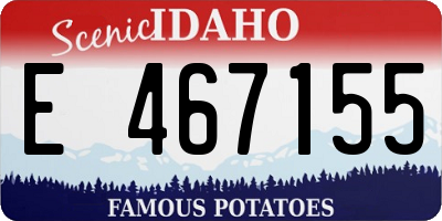 ID license plate E467155