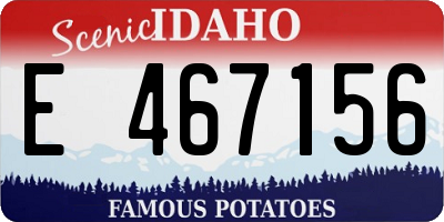ID license plate E467156