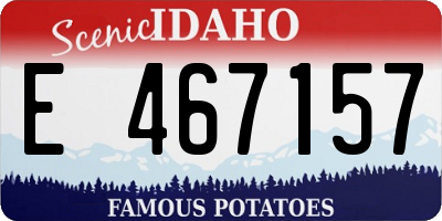 ID license plate E467157