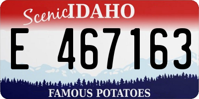 ID license plate E467163