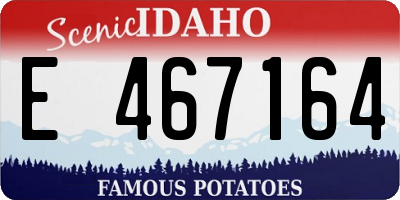 ID license plate E467164